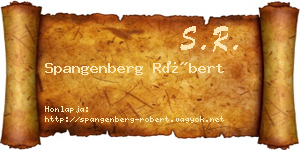 Spangenberg Róbert névjegykártya