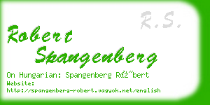 robert spangenberg business card